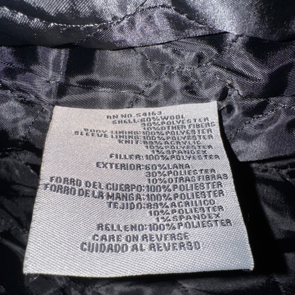 Vintage Levi's Chore Jacket Men's Large Wool Quilted Field Coat Barn Utility Blk - Picture 8 of 10